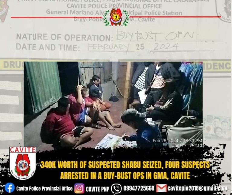 P340k worth of drugs seized in GMA, Cavite P340k worth of drugs seized in GMA, Cavite